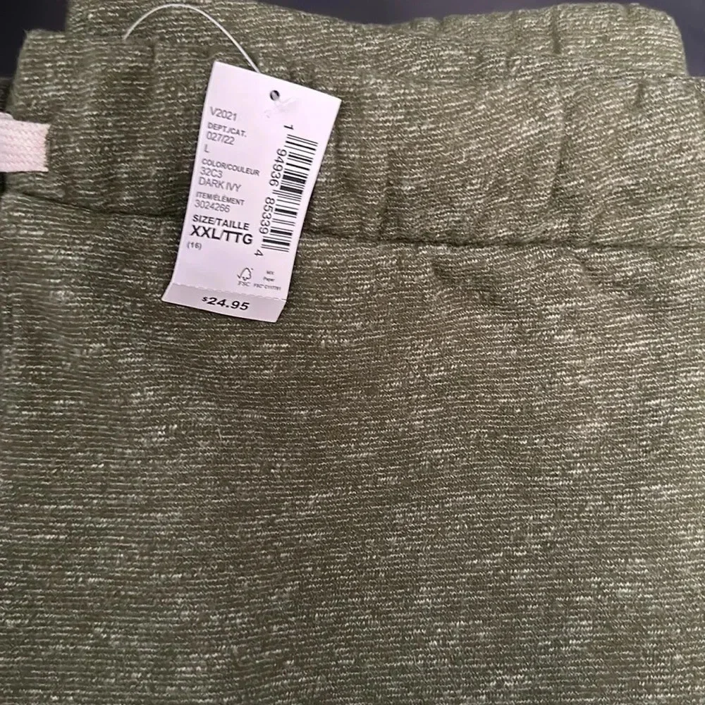 NWT The Children's Place Boys Active Marled Fleece Pants Dark Ivy  Size 16 (XXL)